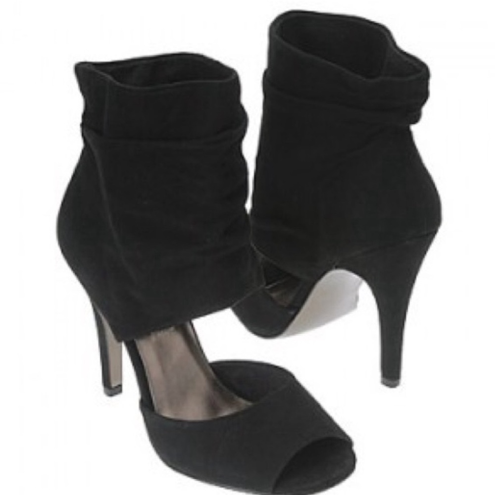 Steve Madden Suede Ankle Wrap Open Toe Heels - image 1